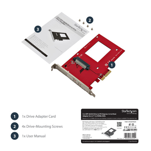 STARTECH .com interface cards/adapter Internal U.2 (PEX4SFF8639) - Cartouches Certifiees