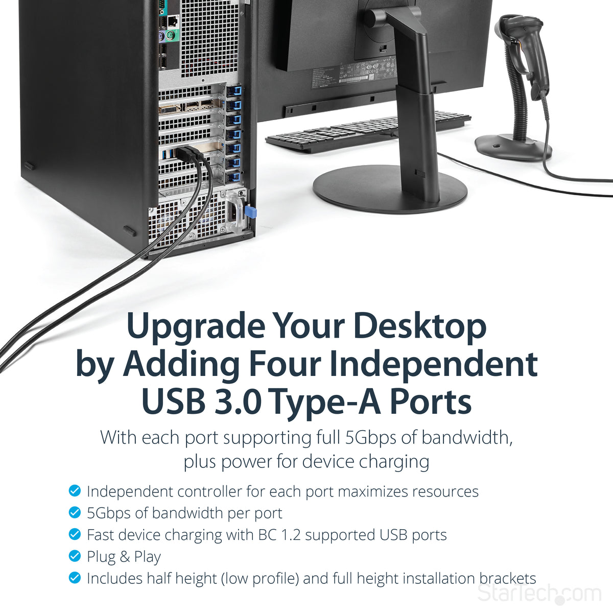 STARTECH .com interface cards/adapter Internal USB 3.2 Gen 1 (3.1 Gen 1) (PEXUSB3S44V) - Cartouches Certifiees