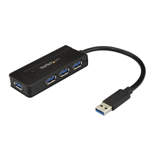 STARTECH .com interface hub USB 3.2 Gen 1 (3.1 Gen 1) Type-A 5000 Mbit/s Black (ST4300MINI) - Cartouches Certifiees