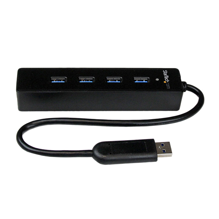 STARTECH .com interface hub USB 3.2 Gen 1 (3.1 Gen 1) Type-A 5000 Mbit/s Black (ST4300PBU3) - Cartouches Certifiees