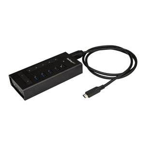 STARTECH .com interface hub USB 3.2 Gen 1 (3.1 Gen 1) Type-B 5000 Mbit/s Black (HB30C5A2CST) - Cartouches Certifiees
