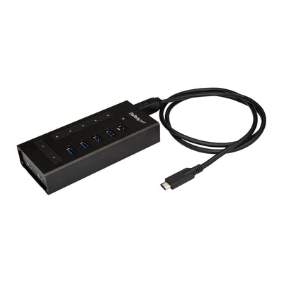 STARTECH .com interface hub USB 3.2 Gen 1 (3.1 Gen 1) Type-B 5000 Mbit/s Black (HB30C5A2CST) - Cartouches Certifiees