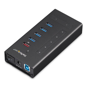 STARTECH .com interface hub USB 3.2 Gen 1 (3.1 Gen 1) Type-B 5000 Mbit/s Black (HB30C5A2CST) - Cartouches Certifiees