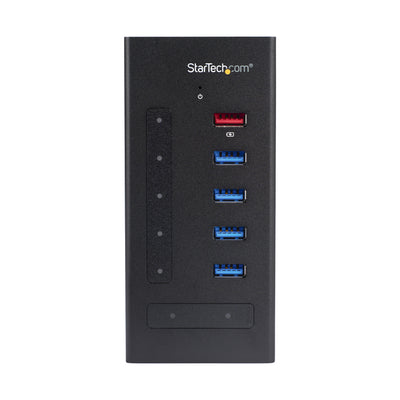 STARTECH .com interface hub USB 3.2 Gen 1 (3.1 Gen 1) Type-B 5000 Mbit/s Black (HB30C5A2CST) - Cartouches Certifiees