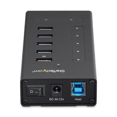 STARTECH .com interface hub USB 3.2 Gen 1 (3.1 Gen 1) Type-B 5000 Mbit/s Black (HB30C5A2CST) - Cartouches Certifiees
