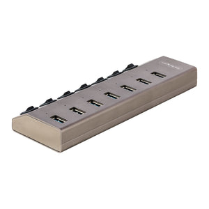 STARTECH .com interface hub USB 3.2 Gen 1 (3.1 Gen 1) Type-B 5000 Mbit/s Grey (5G7AIBS-USB-HUB-NA) - Cartouches Certifiees