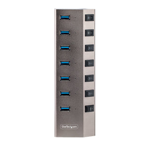 STARTECH .com interface hub USB 3.2 Gen 1 (3.1 Gen 1) Type-B 5000 Mbit/s Grey (5G7AIBS-USB-HUB-NA) - Cartouches Certifiees