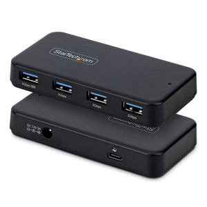 STARTECH .com interface hub USB 3.2 Gen 1 (3.1 Gen 1) Type-C 5000 Mbit/s Black (ST4300USB3V2-NA) - Cartouches Certifiees