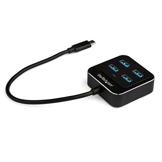 STARTECH .com hub d'interface USB 3.2 Gen 2 (3.1 Gen 2) Type-C 10000 Mbit/s Noir (HB31C4AB)