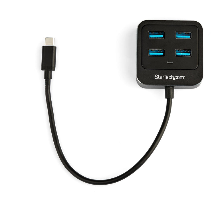 STARTECH .com interface hub USB 3.2 Gen 2 (3.1 Gen 2) Type-C 10000 Mbit/s Black (HB31C4AB) - Cartouches Certifiees