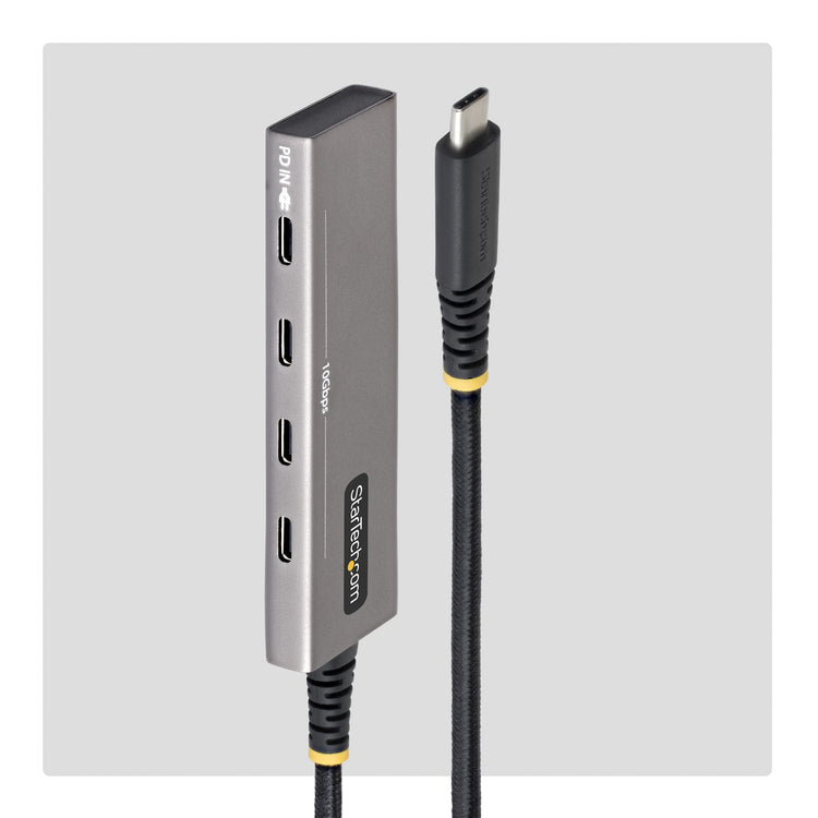 STARTECH .com interface hub USB 3.2 Gen 2 (3.1 Gen 2) Type-C 10000 Mbit/s Grey (309B-USBC-HUB) - Cartouches Certifiees