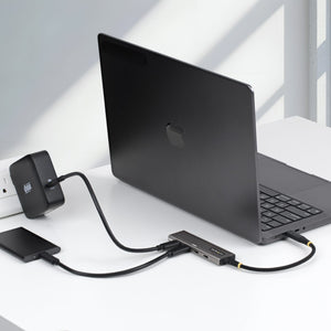 STARTECH .com interface hub USB 3.2 Gen 2 (3.1 Gen 2) Type-C 10000 Mbit/s Grey (309B-USBC-HUB) - Cartouches Certifiees