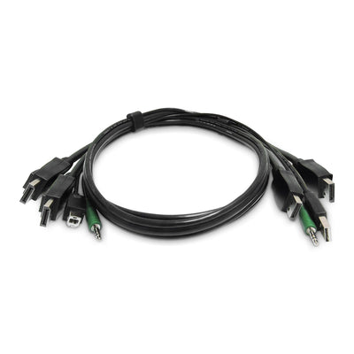 STARTECH .com KVM cable Black 1,8 m (SK2DPMMKVM06-TAA-2U) - Cartouches Certifiees