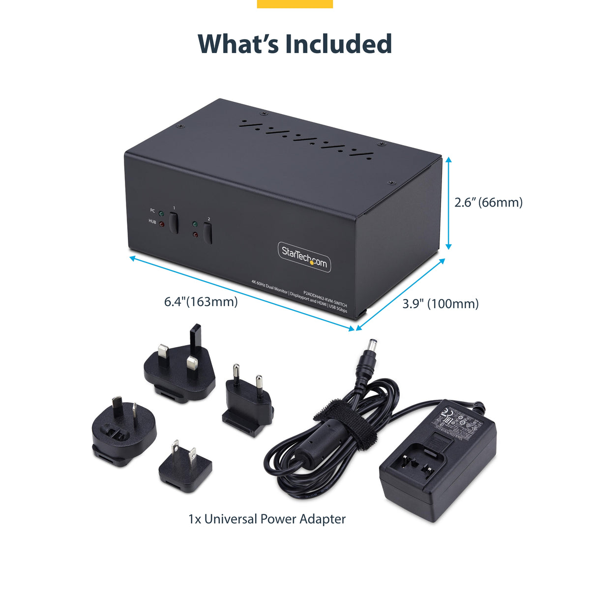 STARTECH .com KVM switch Black (P2ADDH462-KVM-SWITCH) - Cartouches Certifiees