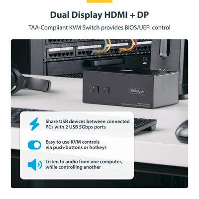 STARTECH .com KVM switch Black (P2ADDH462-KVM-SWITCH) - Cartouches Certifiees