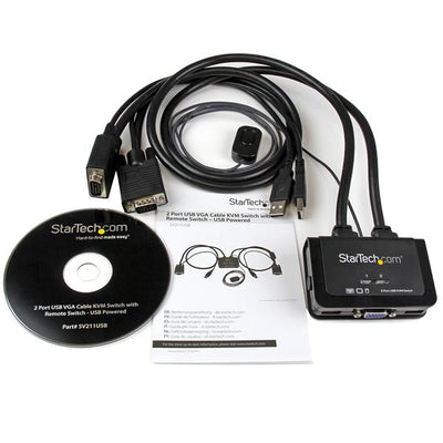 STARTECH .com KVM switch Black (SV211USB) - Cartouches Certifiees