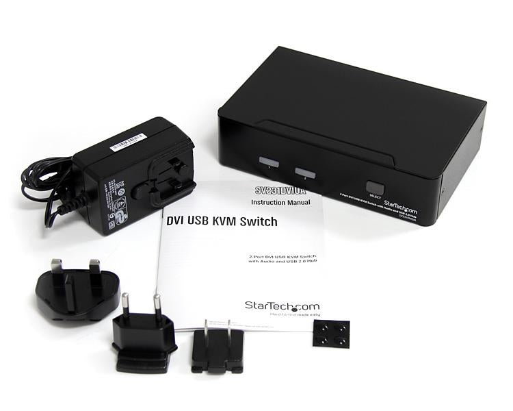 STARTECH .com KVM switch Black (SV231DVIUA) - Cartouches Certifiees