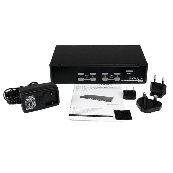 STARTECH .com KVM switch Rack mounting Black (SV431DUSBU) - Cartouches Certifiees