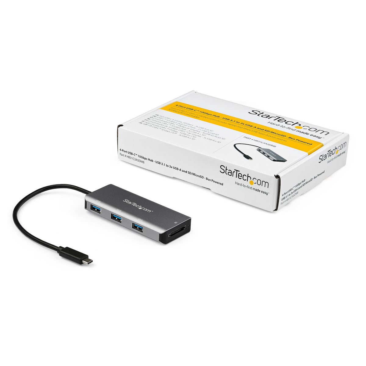 STARTECH .com laptop dock/port replicator USB 3.2 Gen 2 (3.1 Gen 2) Type-C Black, Grey (HB31C3ASDMB) - Cartouches Certifiees