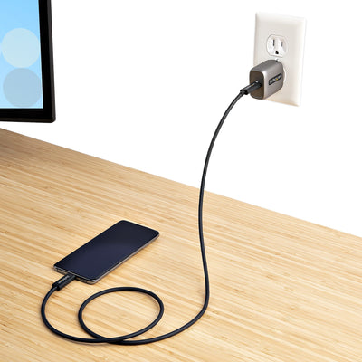 STARTECH .com mobile device charger Laptop, Smartphone, Tablet Black, Grey AC Fast charging Indoor (WCH1C30) - Cartouches Certifiees