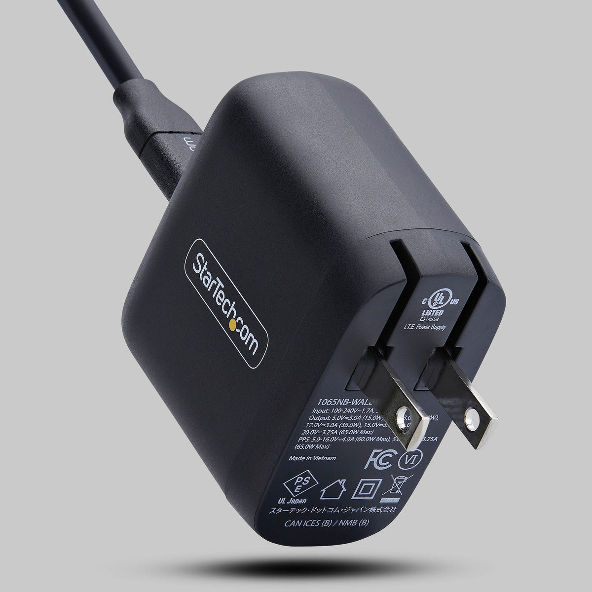 STARTECH .com mobile device charger Universal Black AC Fast charging Indoor (1065NB-WALL-CHARGER) - Cartouches Certifiees