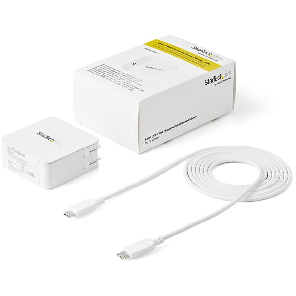 STARTECH .com mobile device charger Universal White AC Indoor (WCH1C) - Cartouches Certifiees