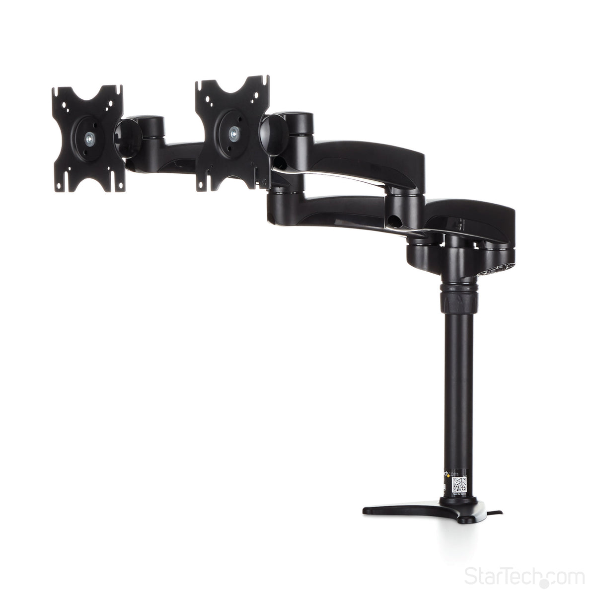 STARTECH .com monitor mount / stand 61 cm (24") Desk Black (ARMDUAL) - Cartouches Certifiees