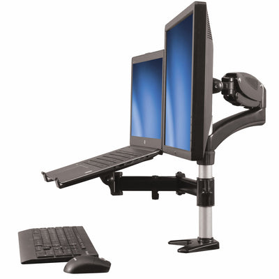 STARTECH .com monitor mount / stand 68,6 cm (27") Desk Aluminium, Black (ARMUNONB) - Cartouches Certifiees
