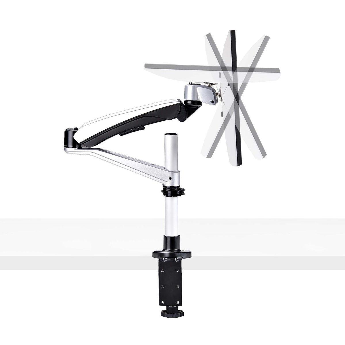 STARTECH .com monitor mount / stand 76,2 cm (30") Desk Black, Silver (1MP1ACG-MONITOR-ARM) - Cartouches Certifiees