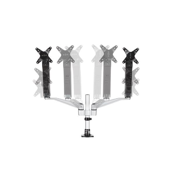 STARTECH .com monitor mount / stand 76,2 cm (30") Desk Black, Silver (ARMDUAL30) - Cartouches Certifiees