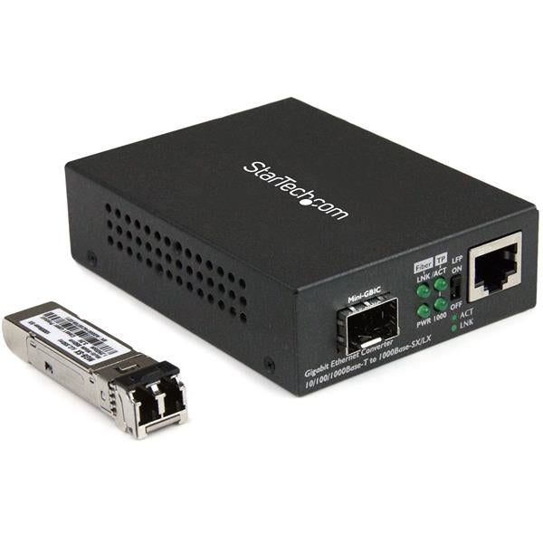 STARTECH .com network media converter 1000 Mbit/s 850 nm Multi-mode Black (MCM1110MMLC) - Cartouches Certifiees
