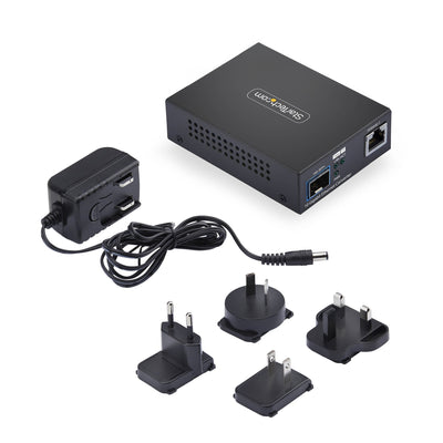 STARTECH .com network media converter 10000 Mbit/s Multi-mode, Single-mode Black (MCM10GSFP2) - Cartouches Certifiees