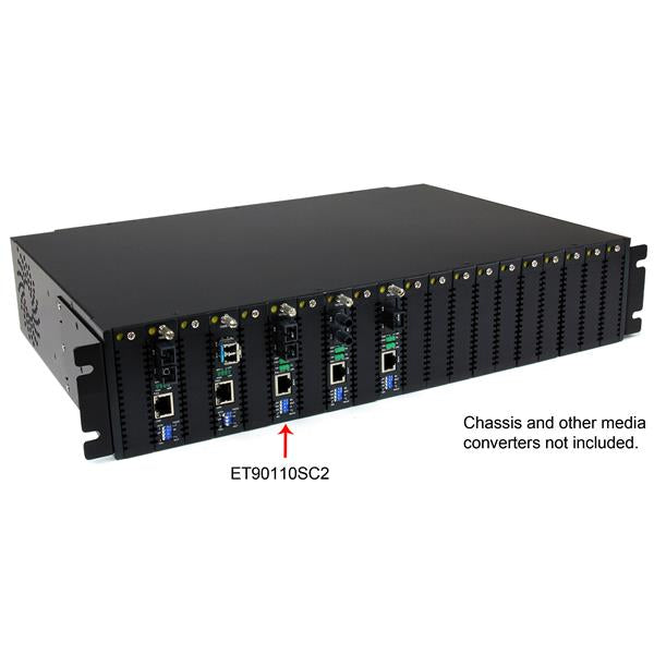 STARTECH .com network media converter 200 Mbit/s 1310 nm Multi-mode Black (ET90110SC2) - Cartouches Certifiees