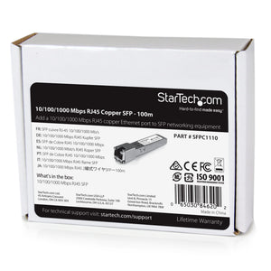STARTECH .com network transceiver module Copper 1250 Mbit/s SFP (SFPC1110) - Cartouches Certifiees