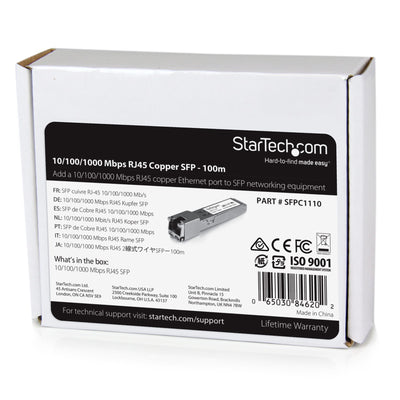 STARTECH .com network transceiver module Copper 1250 Mbit/s SFP (SFPC1110) - Cartouches Certifiees