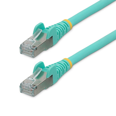 STARTECH .com networking cable Aqua colour 0,9 m S/FTP (S-STP) Round (NLAQ-3F-CAT6A-PATCH) - Cartouches Certifiees