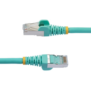 STARTECH .com networking cable Aqua colour 0,9 m S/FTP (S-STP) Round (NLAQ-3F-CAT6A-PATCH) - Cartouches Certifiees