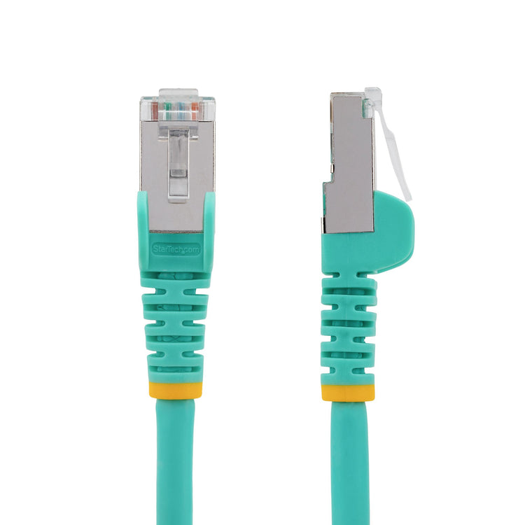 STARTECH .com networking cable Aqua colour 2,1 m S/FTP (S-STP) Round (NLAQ-7F-CAT6A-PATCH) - Cartouches Certifiees