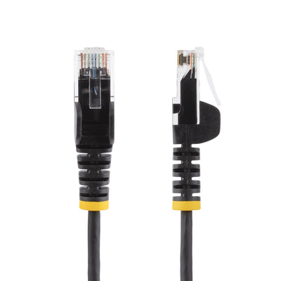 STARTECH .com networking cable Black 0,2 m Cat6 U/UTP (UTP) Round (N6PAT9INBKS) - Cartouches Certifiees