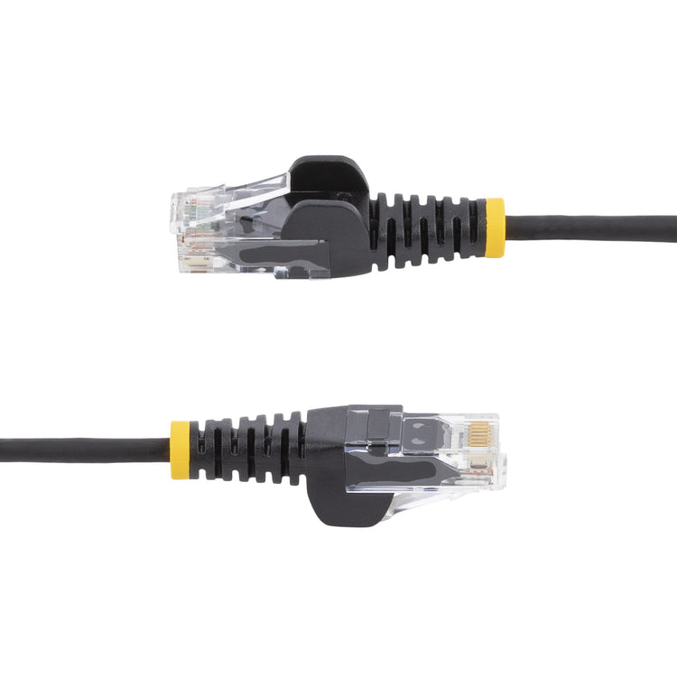 STARTECH .com networking cable Black 0,2 m Cat6 U/UTP (UTP) Round (N6PAT9INBKS) - Cartouches Certifiees