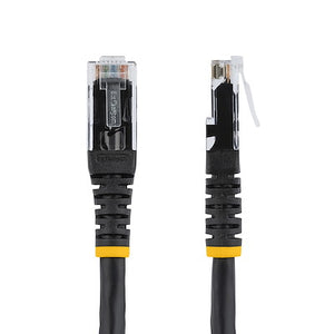 STARTECH .com networking cable Black 15,24 m Cat6 U/UTP (UTP) (C6PATCH50BK) - Cartouches Certifiees