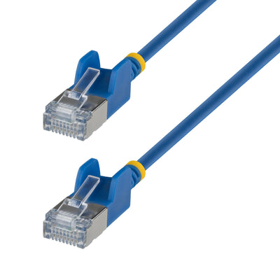 STARTECH .com networking cable Blue 0,6 m Cat6a U/FTP (STP) Round (N6APATSTP34BLS-2FT) - Cartouches Certifiees