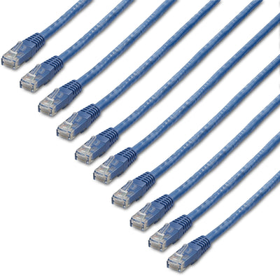 STARTECH .com networking cable Blue 1,82 m Cat6 U/UTP (UTP) (C6PATCH6BL10PK) - Cartouches Certifiees
