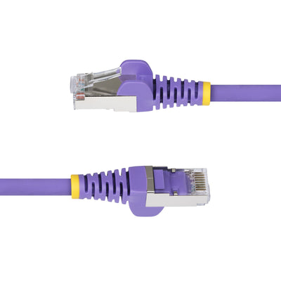 STARTECH .com networking cable Purple 15,2 m S/FTP (S-STP) Round (NLPL-50F-CAT6A-PATCH) - Cartouches Certifiees