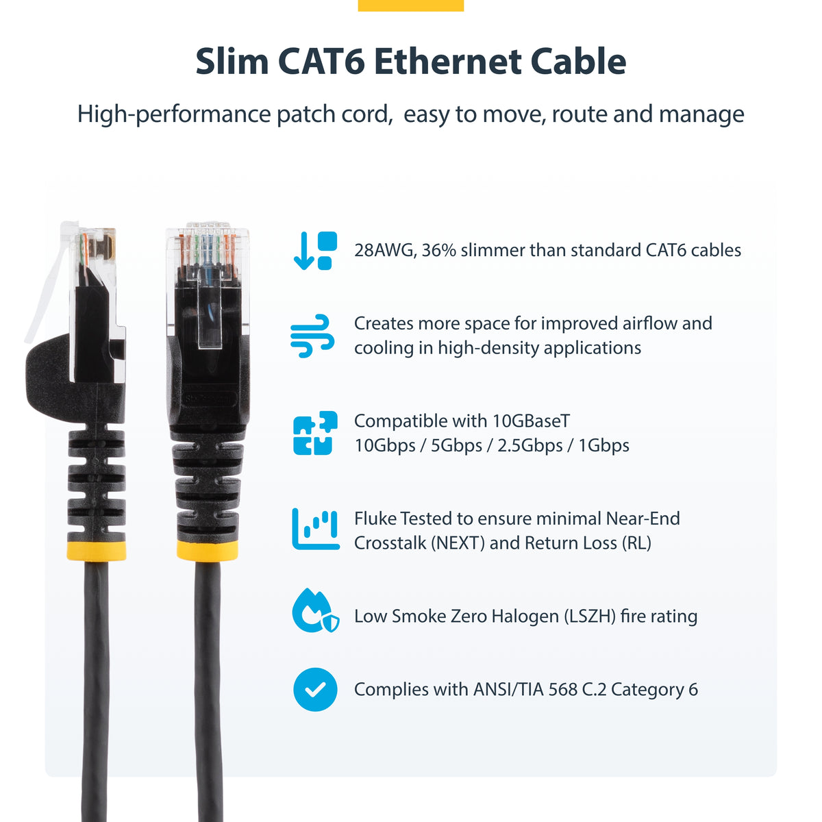 STARTECH .com networking cable Red 4,6 m Cat6 U/UTP (UTP) Round (N6PAT15RDS) - Cartouches Certifiees