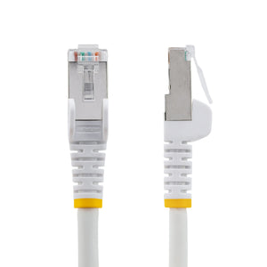 STARTECH .com networking cable White 2,7 m S/FTP (S-STP) Round (NLWH-9F-CAT6A-PATCH) - Cartouches Certifiees