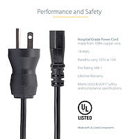 STARTECH .com power cable Black 0,9 m NEMA 5-15P C13 coupler (PXTMG1013) - Cartouches Certifiees
