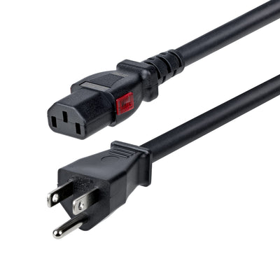 STARTECH .com power cable Black 2 m NEMA 5-15P C13 coupler (6FT-LC15A-POWERCORD) - Cartouches Certifiees