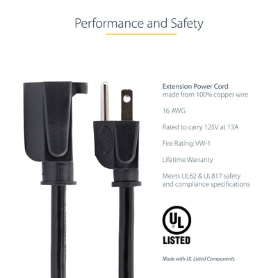 STARTECH .com power cable Black 6,1 m NEMA 5-15P NEMA 5-15R (PAC10120) - Cartouches Certifiees