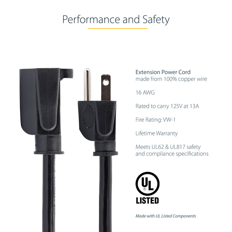 STARTECH .com power cable Black 7,62 m NEMA 5-15P NEMA 5-15R (PAC10125) - Cartouches Certifiees